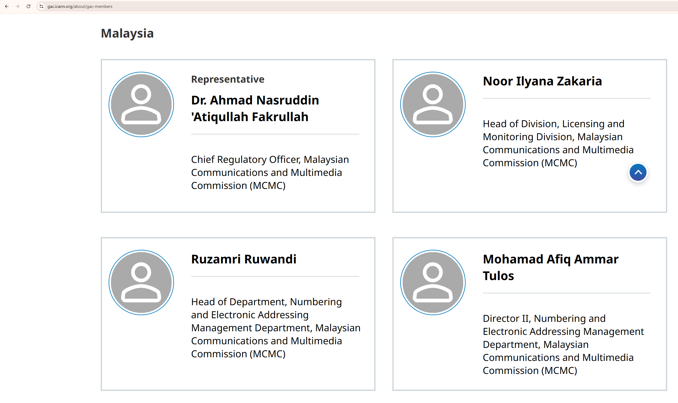 Malaysia GAC Representative